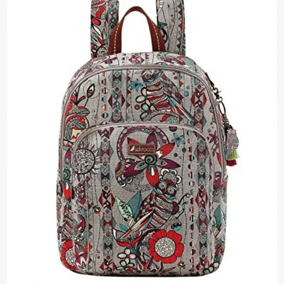 Sakroots Owl print Artists Circle Women's Backpack - Picture 5 of 16